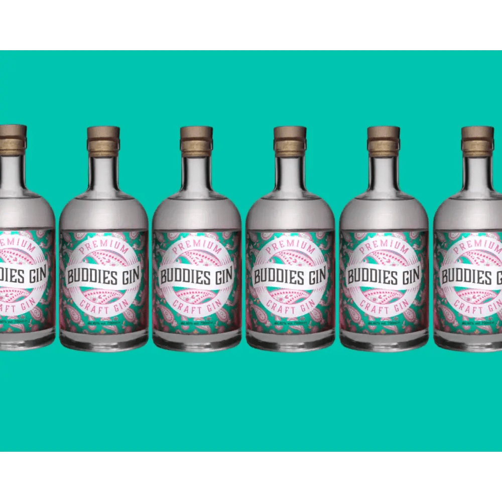 Case of 6 x Buddies Gin 70cl: Premium Small Batch Craft Gin (Pick Up Only) - Buddies Gin