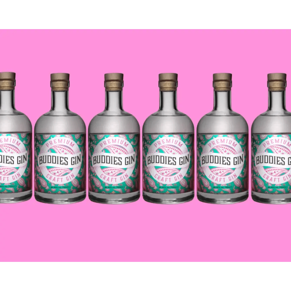 Case of 6 x Buddies Gin 70cl: Premium Small Batch Craft Gin (Pick Up Only) - Buddies Gin